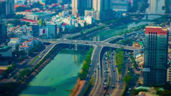 在胡志明繁忙的小镇上发生了一段时间的小规模交通堵塞