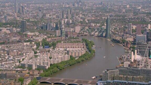 鸟瞰图西伦敦英国4k
