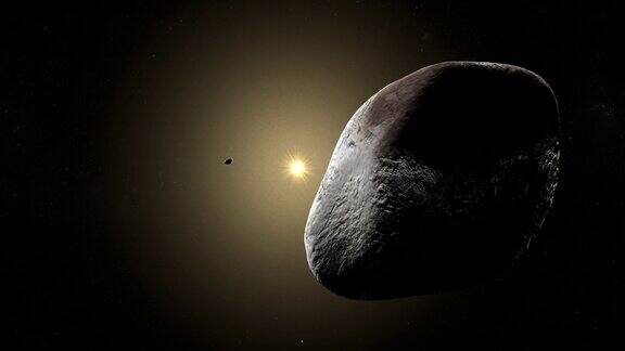 冥河和尼克斯冥王星的自然卫星在外太空轨道运行
