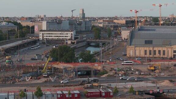 在里加市中心建设波罗的海铁路项目