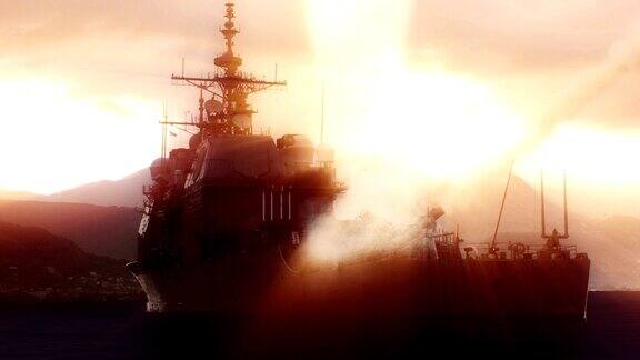 海军舰只发射了一枚远程导弹