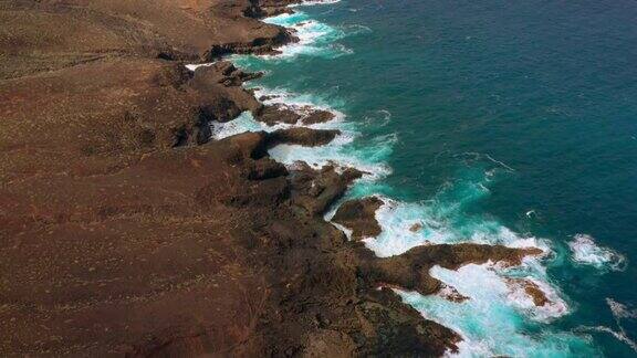 特内里费岛大西洋海岸的鸟瞰图