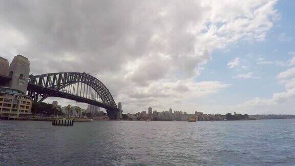 悉尼海港大桥在环形码头的延时