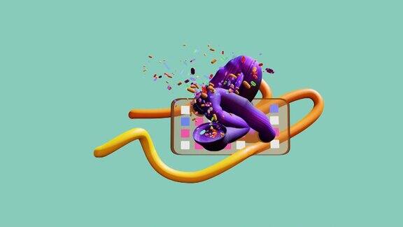 五颜六色的细菌从人体肠道和智能手机上发芽来收集数据