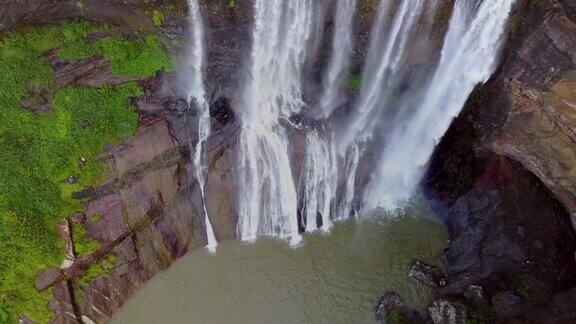 鸟瞰图的罗切斯特瀑布在毛里求斯