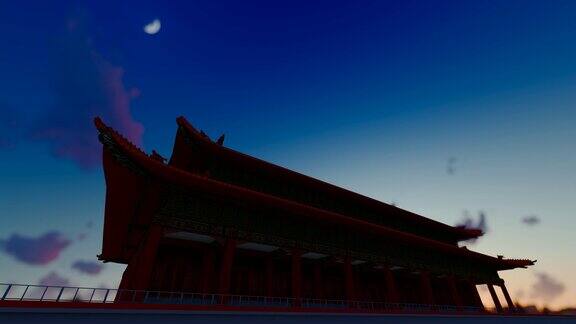 北京紫禁城夜间延时摄影