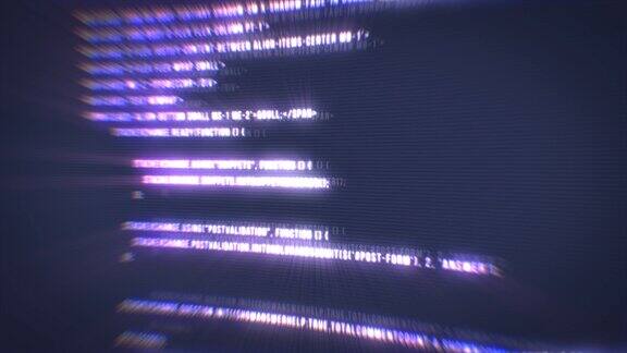 由程序员用一种编程语言发光的字母和数字编写数字代码的过程制作电脑程序的蓝色背景
