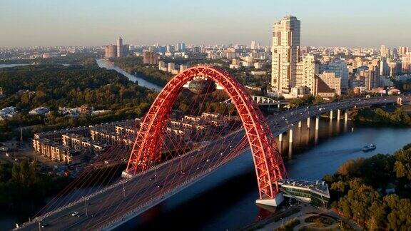 莫斯科风景如画的大桥