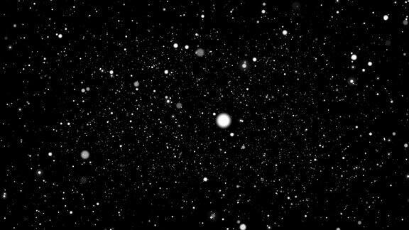 4K太空旅行明星黑白背景
