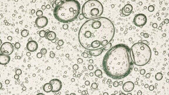 具有分子气泡流动的透明化妆品凝胶液微距镜头