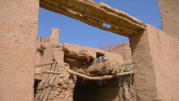 中国新疆吐鲁番吐鲁番谷地的古老传统民居