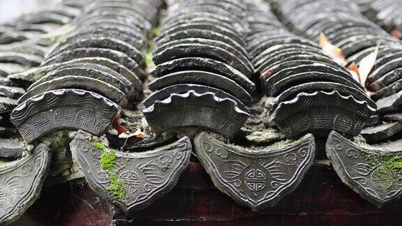 雨中的中国古代建筑