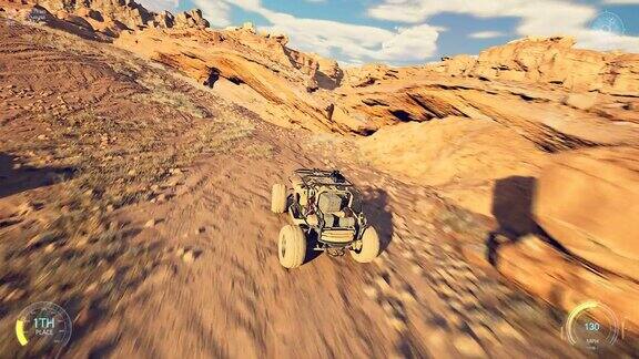 伪造3D视频游戏4K赛车穿越沙漠住房和城市发展部