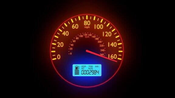 速度计快车汽车车速仪表盘加速每小时每小时灯4k