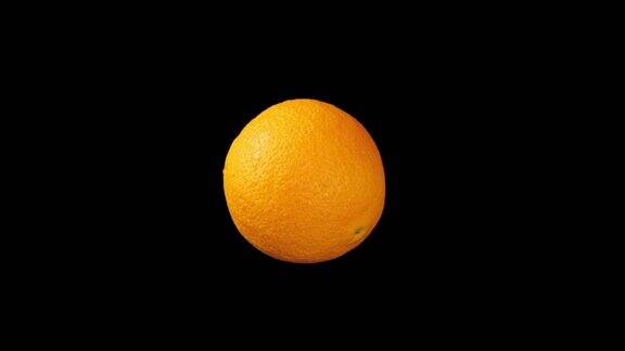 橙色的水果黑色背景的橙色