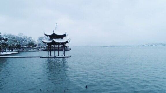 杭州西湖亭风景