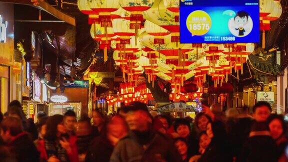 中国上海著名的豫园一个传统的购物区和历史建筑