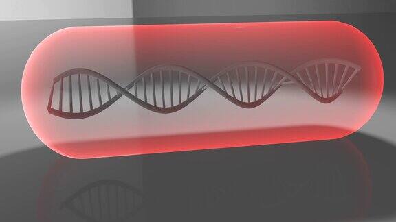 生物技术医学研究DNA螺旋人类遗传学的医疗保健3D渲染