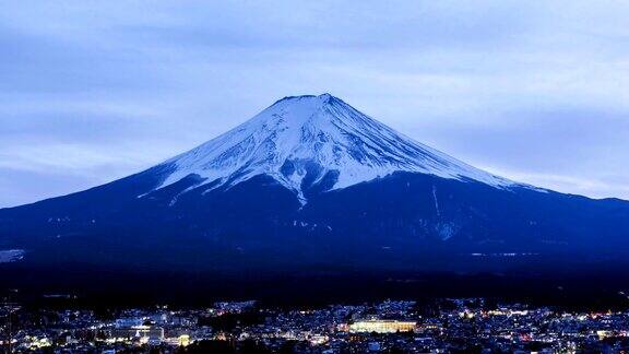 富士山的冬天山富士山日本