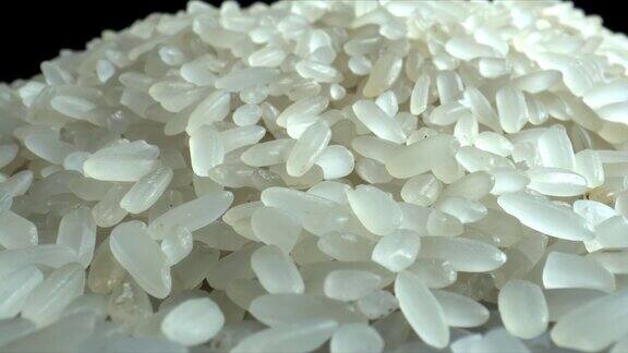 一堆白米饭白米粒特写