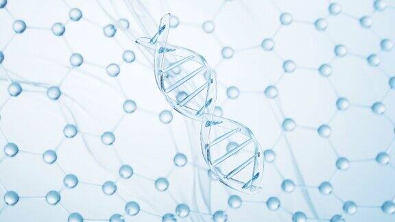 DNA分子结构背景3d渲染