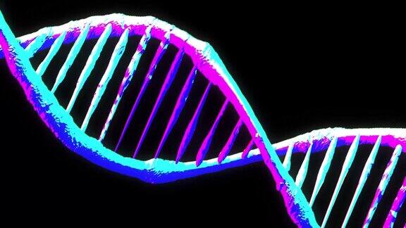 螺旋状的彩色DNA链双螺旋人类DNA结构基因脱氧核糖核酸DNA分子载体图解