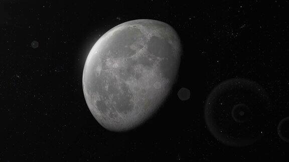 太空中的月球黑暗的太空背景星际与月球