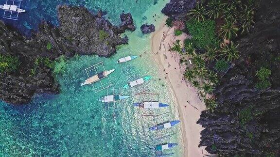 菲律宾巴拉望海滩鸟瞰图