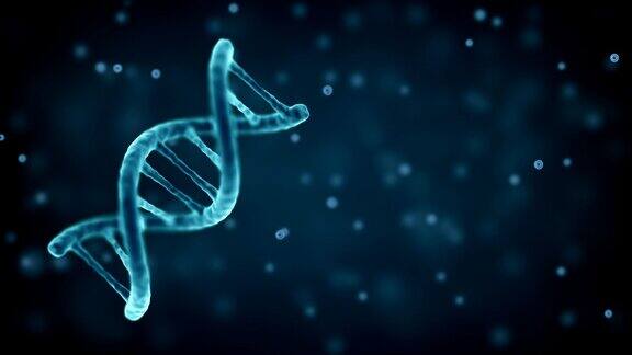 旋转的DNA链双螺旋结构生物技术和医学背景
