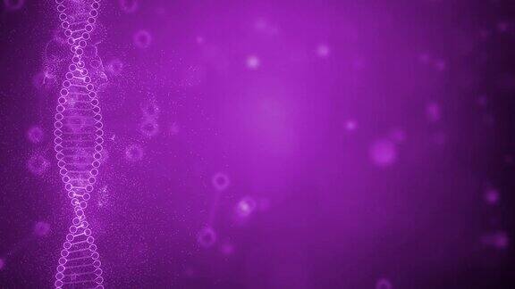 紫色背景上的DNA