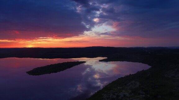 湖上日落