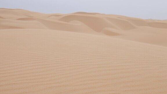 美丽宁静的高关键沙漠沙丘与白色的沙子在撒哈拉沙漠的景观拉克奈拉国家公园肯尼菲斯摩洛哥