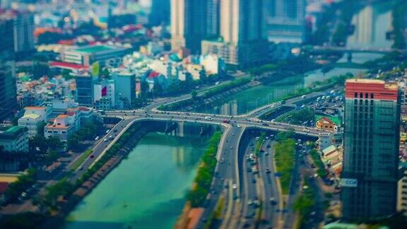 在胡志明繁忙的小镇上发生了一段时间的小规模交通堵塞