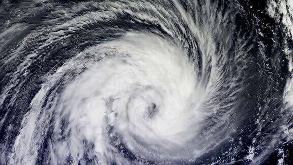 海面上的飓风卫星图像
