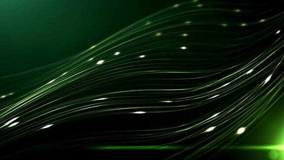 4k抽象技术背景(绿色)-回路