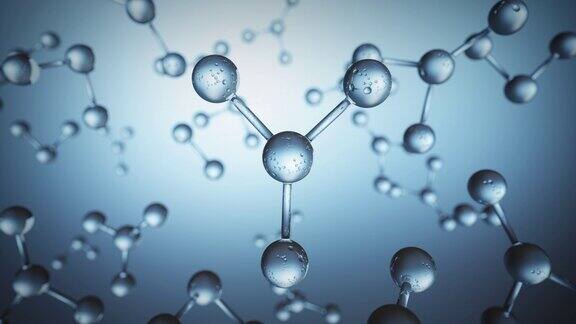 分子结构科学或医学循环动画