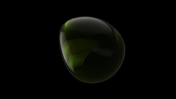 气泡元素动画黑色背景上的气泡和RGB光的运动动画无缝循环