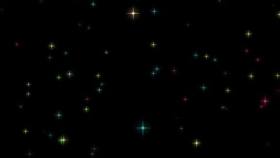 4K空间闪耀着星星的背景