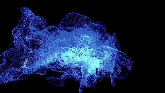 形成的脑细胞呈蓝色多聚