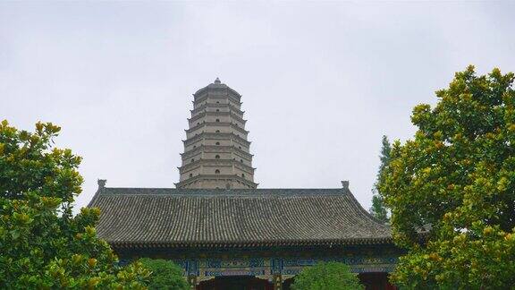 中国古代佛教名刹法门寺位于阜丰县法门镇