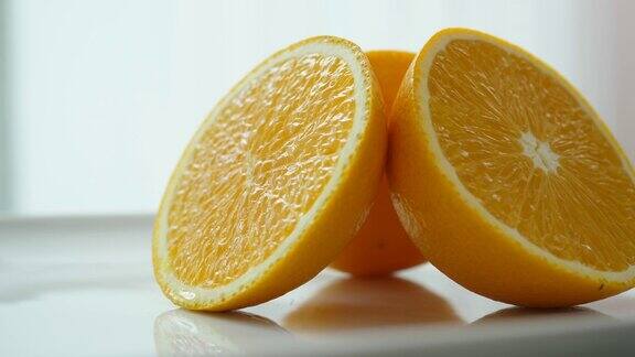 鲜橙皮水果背景