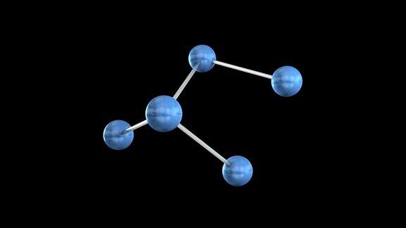 三维动画的分子形状可循环与alpha