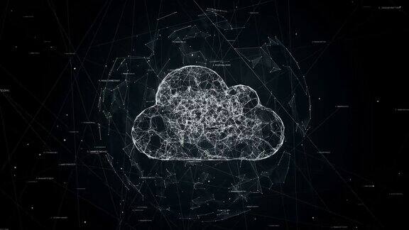 云计算科技动画的云符号