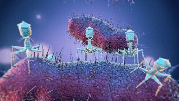 T4噬菌体攻击大肠杆菌