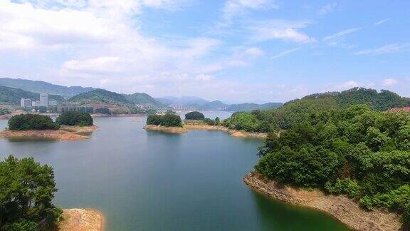 杭州千岛湖鸟瞰图