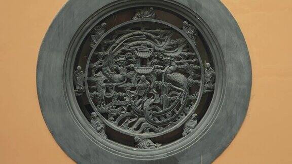 中国杭州灵隐寺墙上的浮雕