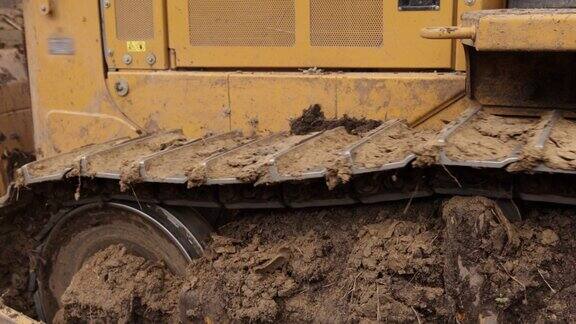 重型反铲工程机械设备概念挖土机推土机黄色的装载机