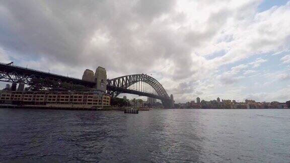 悉尼海港大桥在环形码头的延时