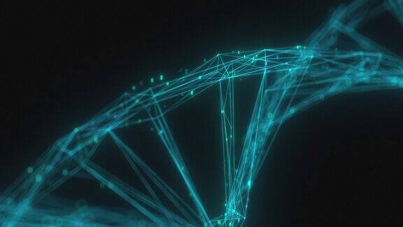 蓝色背景dna分子生物化学概念基因工程科学概念蓝色调3d渲染
