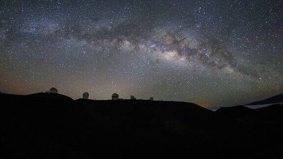 4K银河升起夜空延时观测台